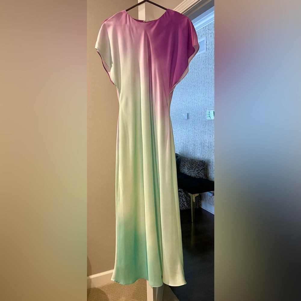 NWT Zara Flutter Sleeve Tie Dye Maxi Dress - Size L - Sold Out